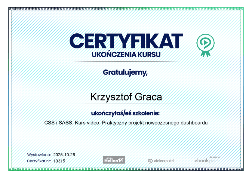 CSS & SASS Certificate